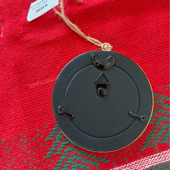 NWT Pottery Barn 2024 Round White Enamel Frame Christmas Ornament - Picture 3 of 3